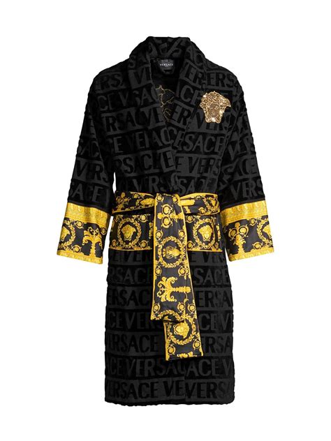 versace bathrobes mens au|Versace robe men cheap.